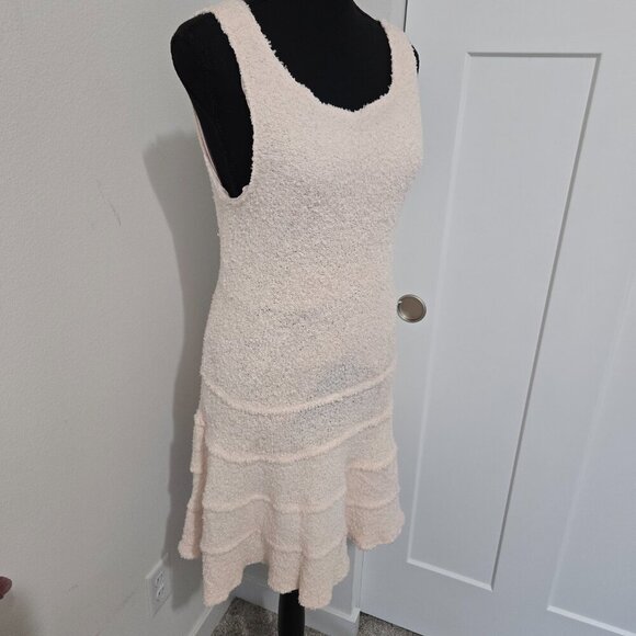 NWT Bar iii Silver Peony Lined Fuzzy Tank Dress Large - Picture 3 of 11